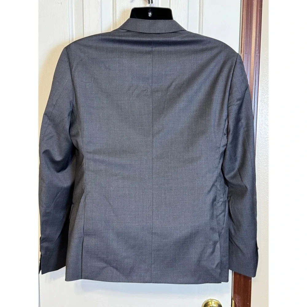 Armani Exchange Mens Charcoal Gray Wool Blend Suit - pant Size 38x30  Jacket 40S